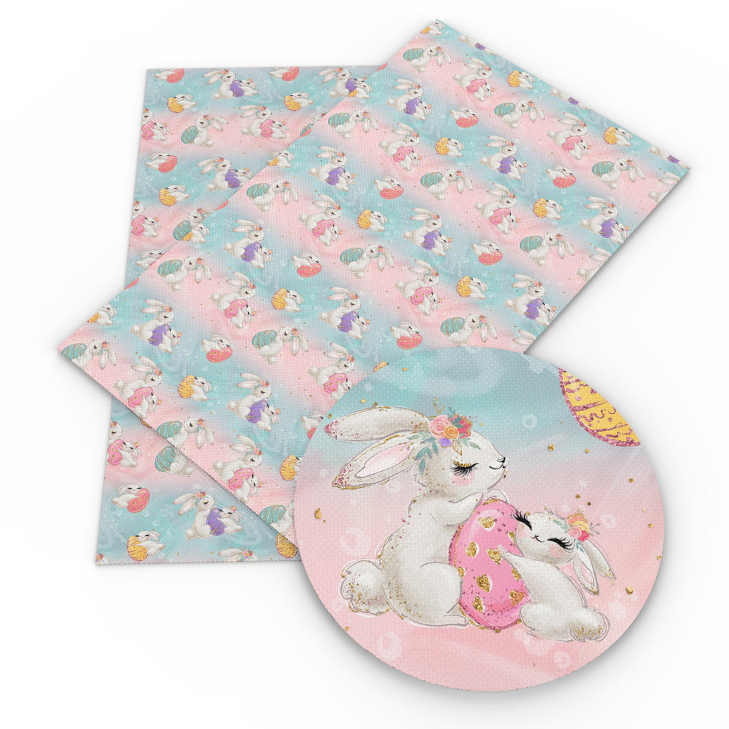 easter bunny rabbit bunny printed faux leather