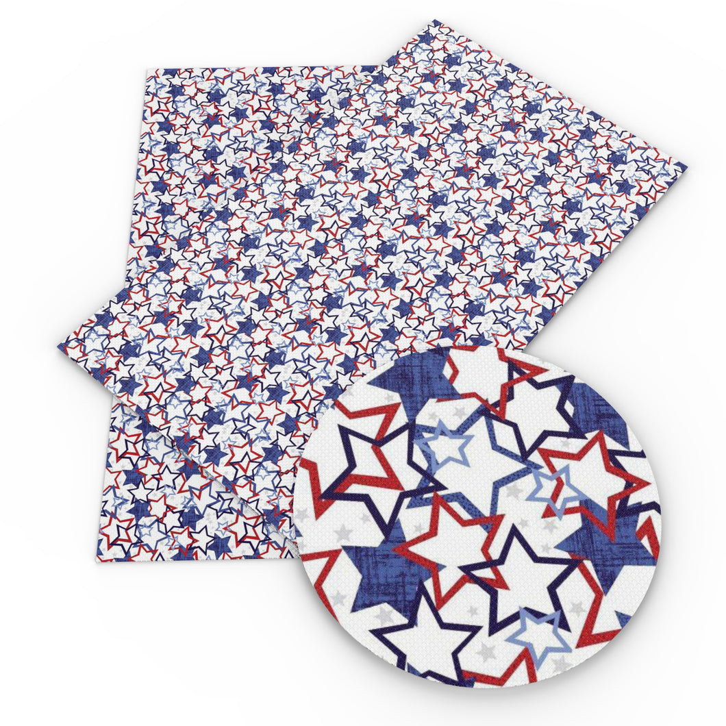star starfish usa fourth of july independence day printed faux leather