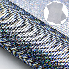 Load image into Gallery viewer, holographic laser sequins paillette spangles chunky glitter hexagon faux leather
