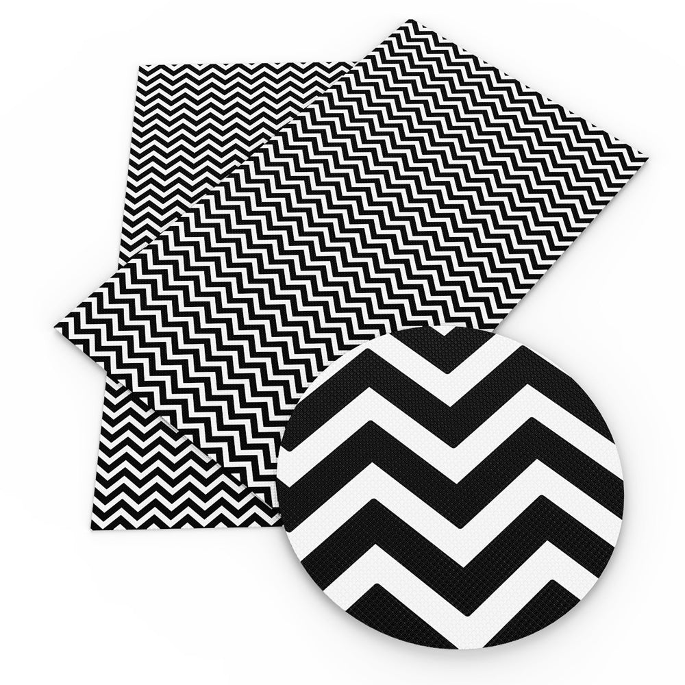 chevron zig zags printed faux leather