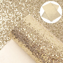 Load image into Gallery viewer, gold series hexagon sequins paillette spangles bump texture chunky glitter faux leather
