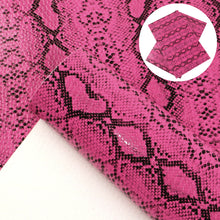Load image into Gallery viewer, snake pattern printed pearlite membrane serpentine faux leather
