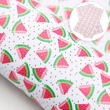 Load image into Gallery viewer, fruit watermelon printed faux leather
