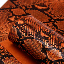 Load image into Gallery viewer, snake pattern smooth glossy printed faux leather
