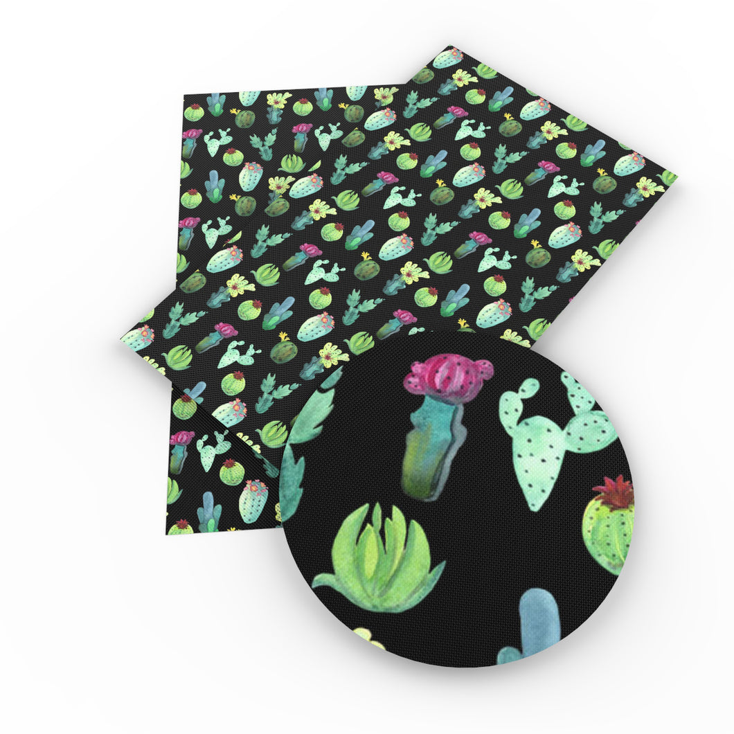 the cactus printed faux leather