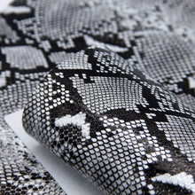 Load image into Gallery viewer, snake pattern smooth glossy printed faux leather
