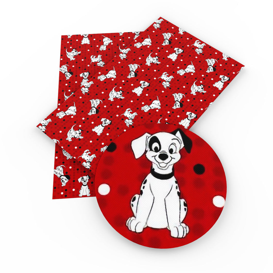 dog puppy printed faux leather
