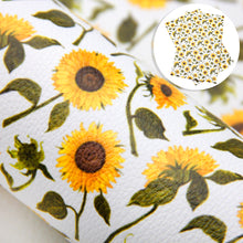 Load image into Gallery viewer, sunflower printed faux leather

