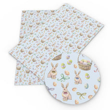 Load image into Gallery viewer, easter bunny rabbit bunny bowknot bows printed faux leather

