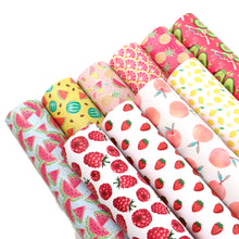 Load image into Gallery viewer, fruit strawberry watermelon pineapple printed faux leather set（10piece/set）
