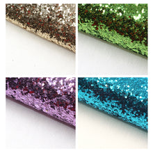 Load image into Gallery viewer, plain solid color chunky glitter A5 faux leather set（8piece/set）

