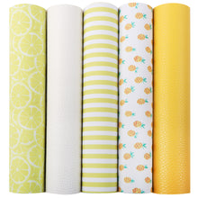 Load image into Gallery viewer, fruit stripe pineapple printed faux leather set（5piece/set）
