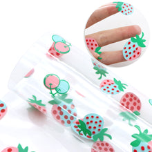 Load image into Gallery viewer, strawberry cherry printed strawberry transparent pvc leather
