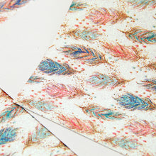 Load image into Gallery viewer, feather printed faux leather

