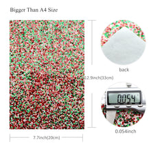 Load image into Gallery viewer, chunky glitter big small sequins mixed star starfish christmas day printed christmas chunky glitter big small sequins mixed faux leather
