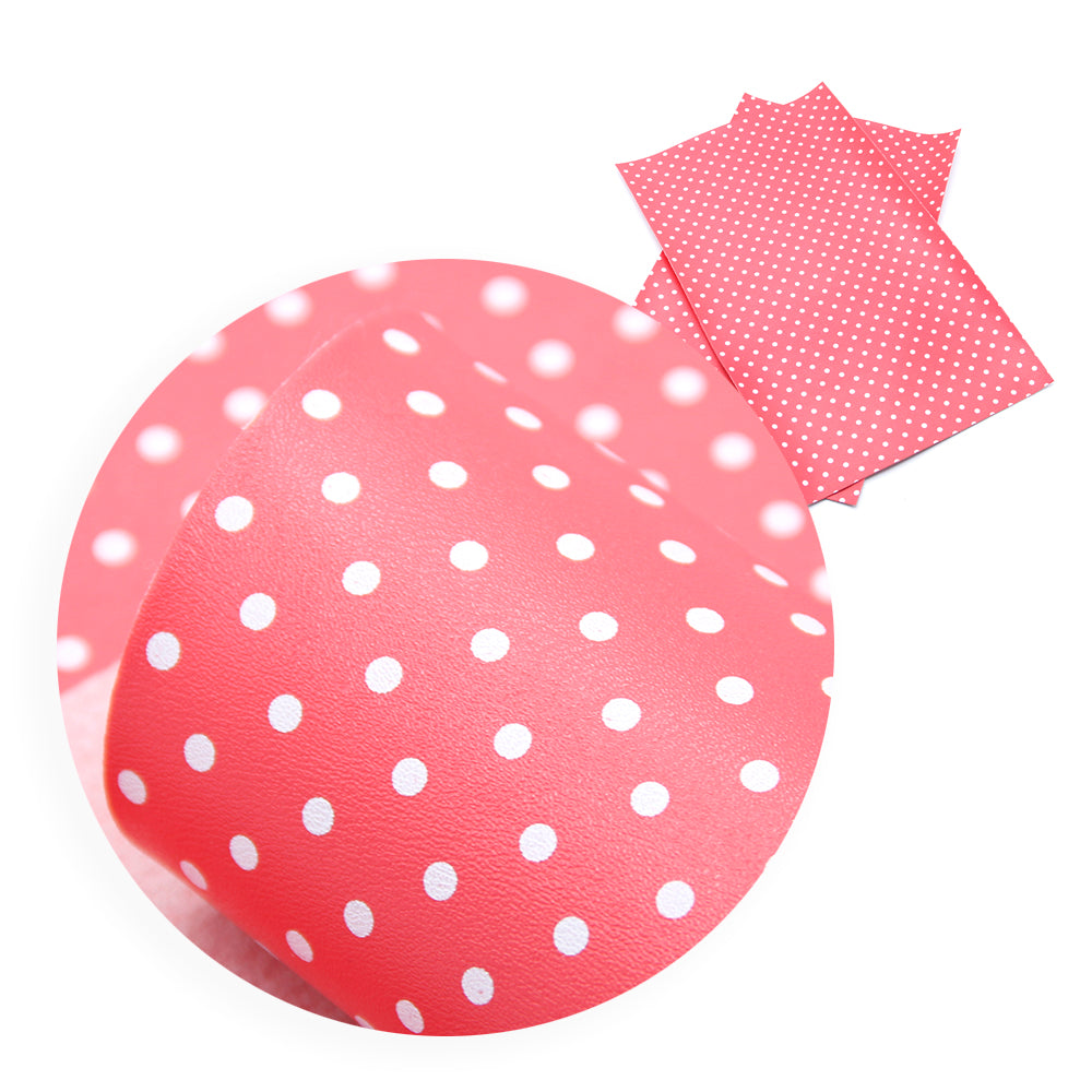 dots spot smooth glossy printed faux leather