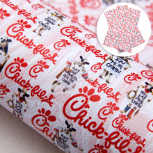 Load image into Gallery viewer, chick-fil-a printed faux leather
