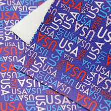 Load image into Gallery viewer, letters alphabet usa fourth of july independence day printed faux leather
