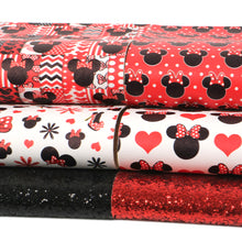 Load image into Gallery viewer, heart love dots spot printed faux leather set（6piece/set）
