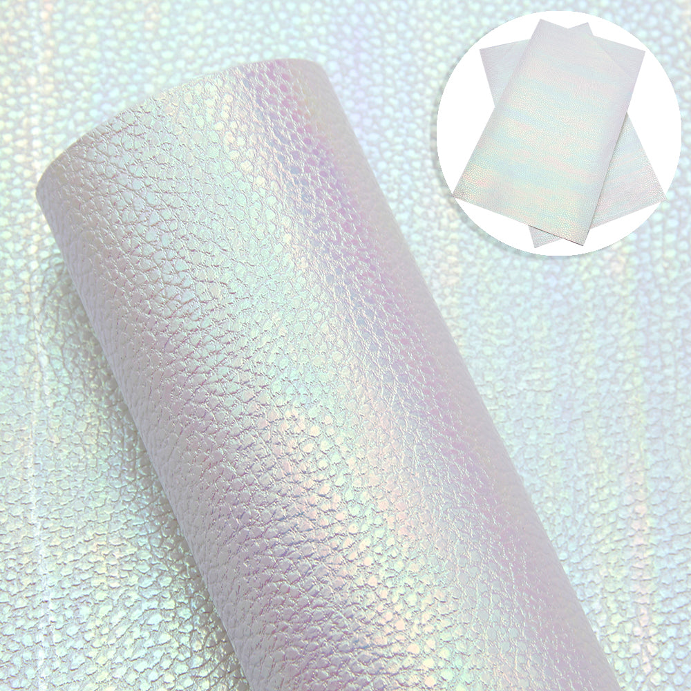 litchi texture magic color iridescent printed Spunlaced iridescent Litchi pattern faux leather