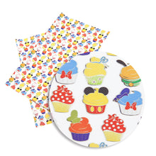 Load image into Gallery viewer, cake cupcake ice cream popsicle printed faux leather
