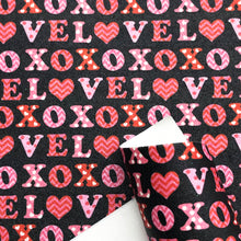 Load image into Gallery viewer, letters alphabet heart love xoxo printed faux leather
