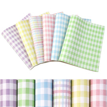 Load image into Gallery viewer, plaid grid easter bunny printed faux leather set（6piece/set）
