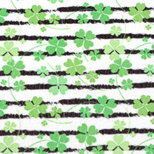 Load image into Gallery viewer, clover shamrock paint splatter st patricks printed faux leather

